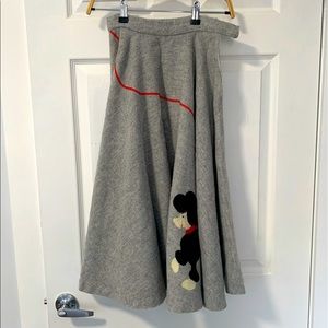 Grey Vintage Wool A-line Skirt